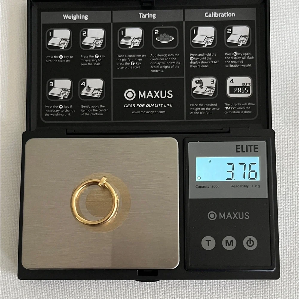 18K yellow gold nail ring